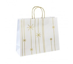 Vianočná taška biela Star 36x12x30