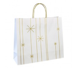 Vianočná taška biela Star 45x14x38