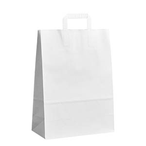 papírová taška bílá Topcraft 34x14x42